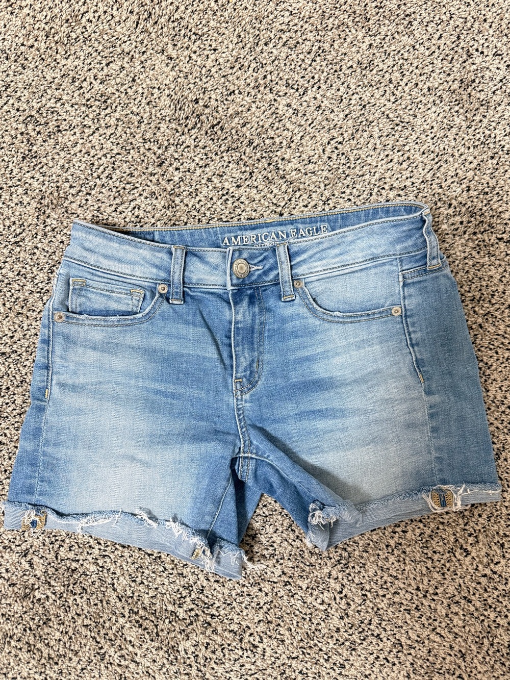 American Eagle Outfitters MIDI Stretch Denim Shorts